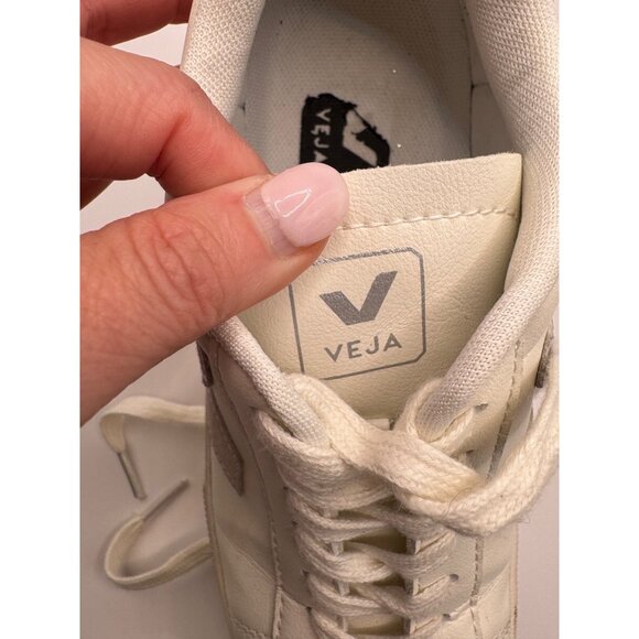 Veja‎ Shoes Women 6 White Gray Leather Lace Up Campo Sneakers Fashion Outdoor - Picture 9 of 11